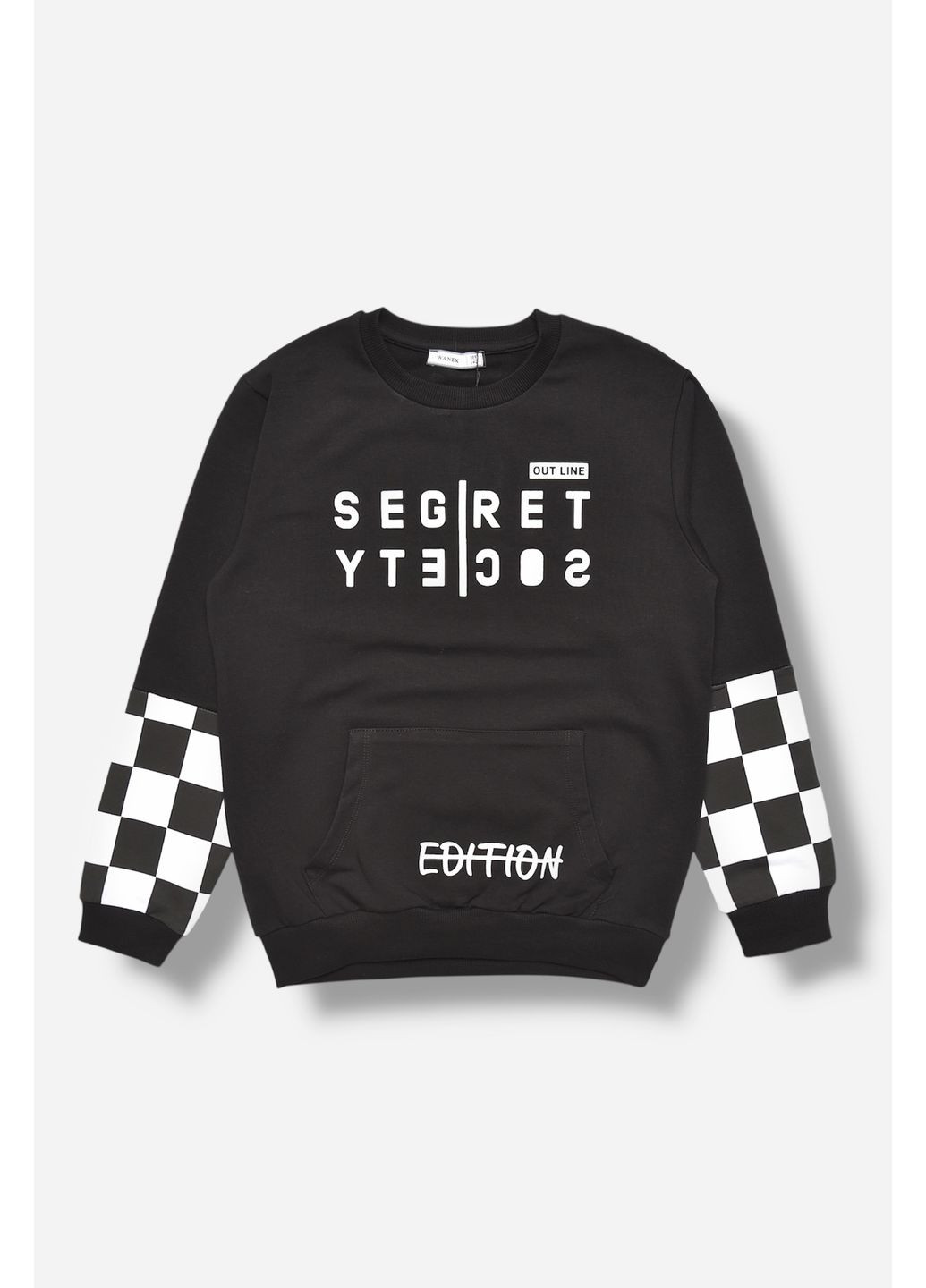 Кофта дитяча для хлопчика чорного кольору з принтом Let's Shop (365310270)