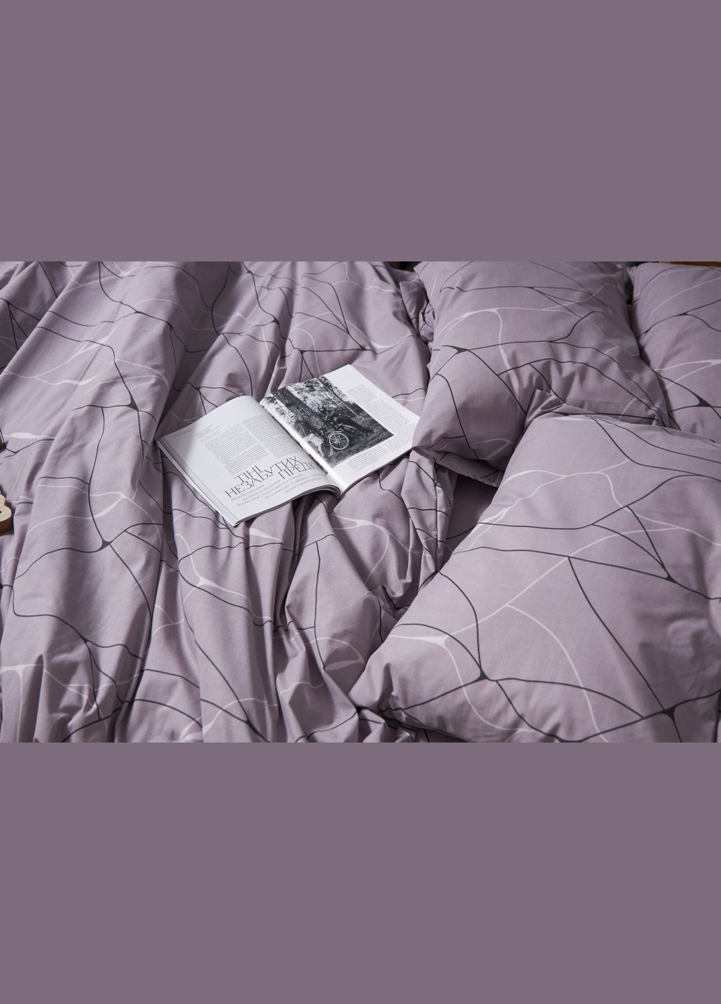 Комплект постельного белья Бязь Gold Люкс семейный 143х210х2 наволочки 4х70х70 (MS-820002782) Moon&Star Graphite (288536278)