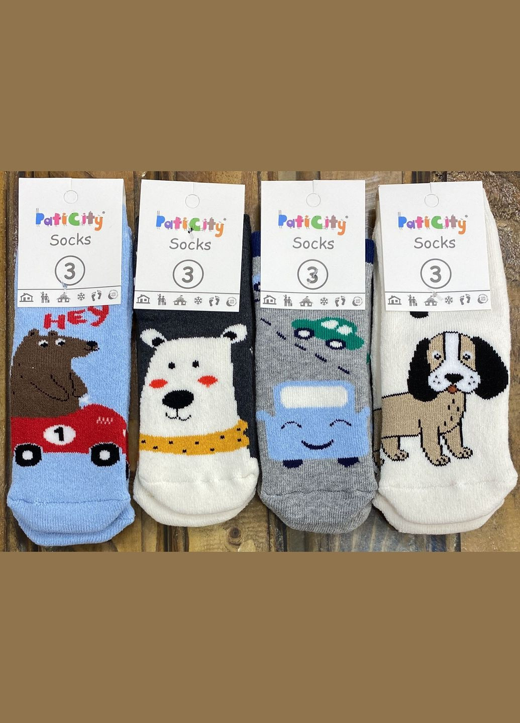 Носки Махровые С Тормозами 4 Шт. PC112@4 Mix Pati City (317776820)