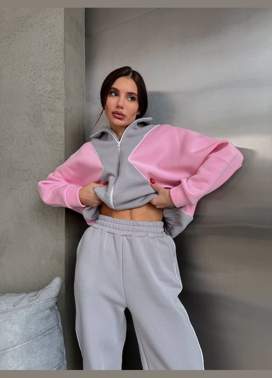 Женский спортивный костюм теплая и стильная тринитка на флисе No Brand (307059582)