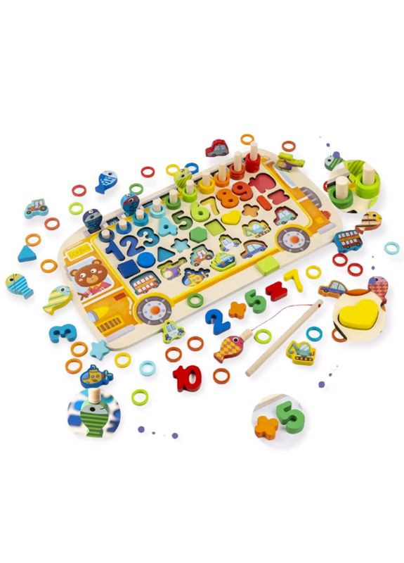 Мультифункциональная доска 6 в 1 Школьный автобус No Brand (338881387)