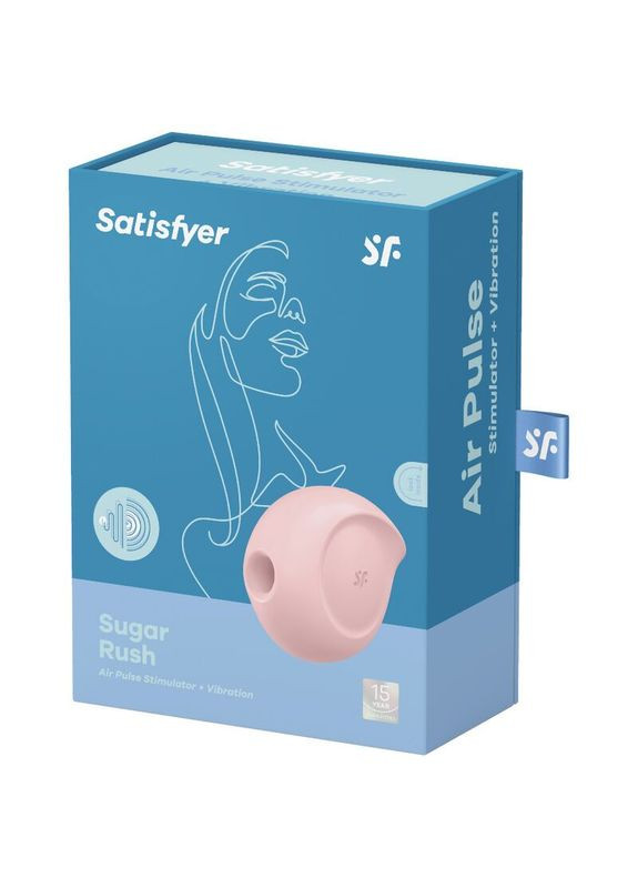 Вакуумный клиторальный стимулятор с вибрацией Sugar Rush Rose Satisfyer (335387330)