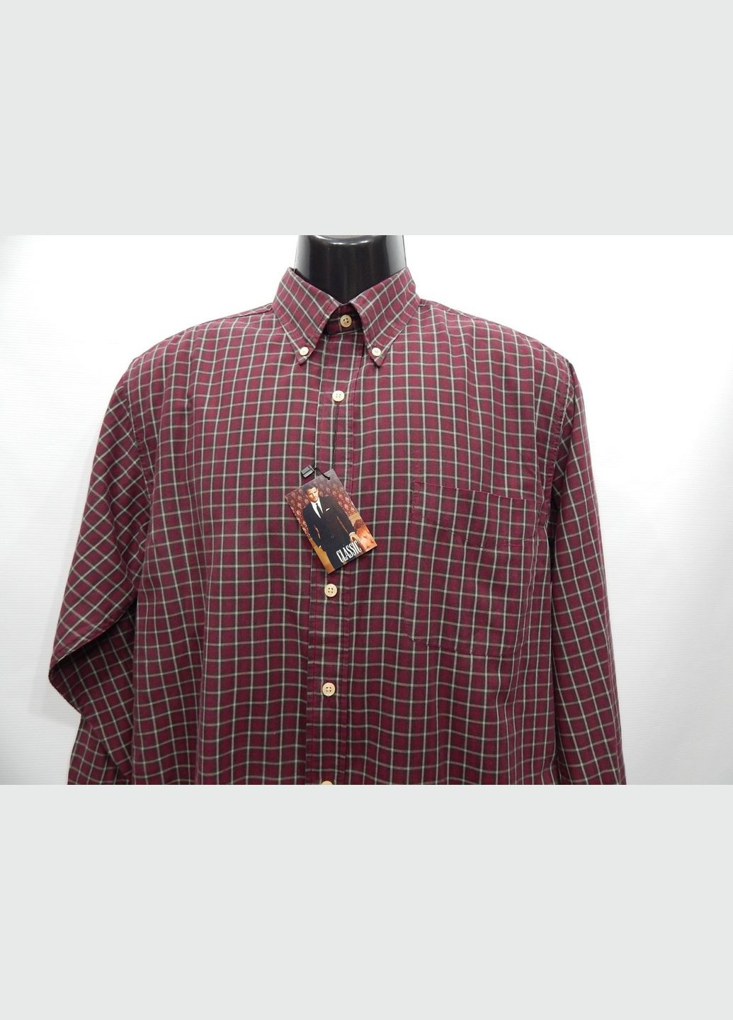 Бордовая кэжуал рубашка в клетку Basic Editions