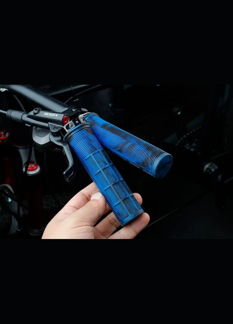 Грипсы для велосипеда Shock'R черно-синие Deemount (324627156)