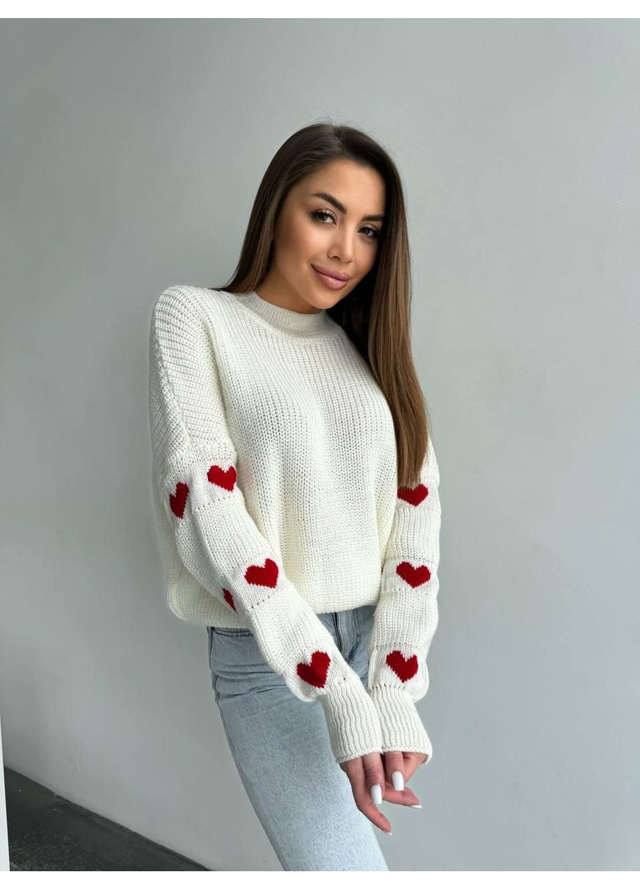 Молочний светр ao147 No Brand