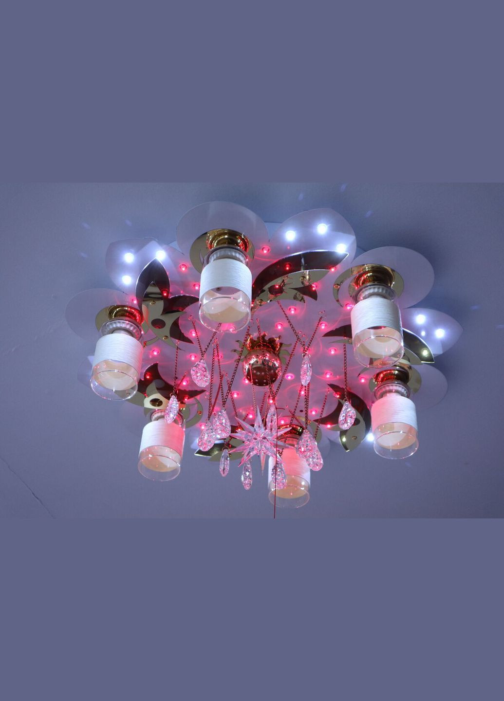 Люстра "космос" на 6 лампочек с подсветкой V 70119-6+1-600 Valeso (353746536)