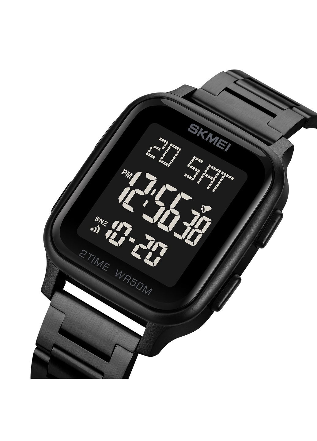 Годинники 1859BK Black електронні водонепроникні для чоловіків та жінок з будильником та секундоміром ProDobro (367265079)