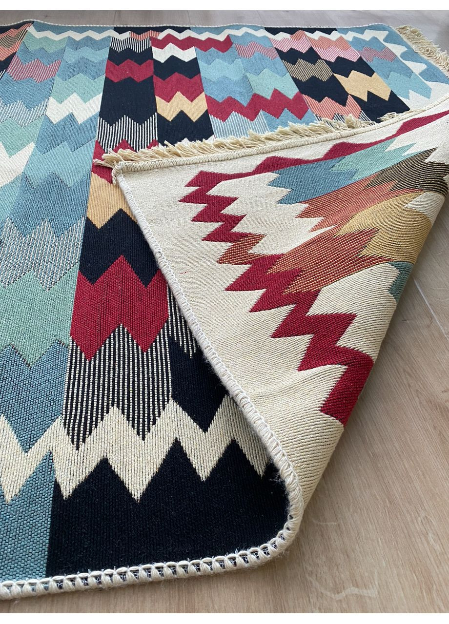 Хлопковый плетеный двухсторонний ковер Shana 009 Arty 120Х180 см. Разноцветный No Brand (371739178)