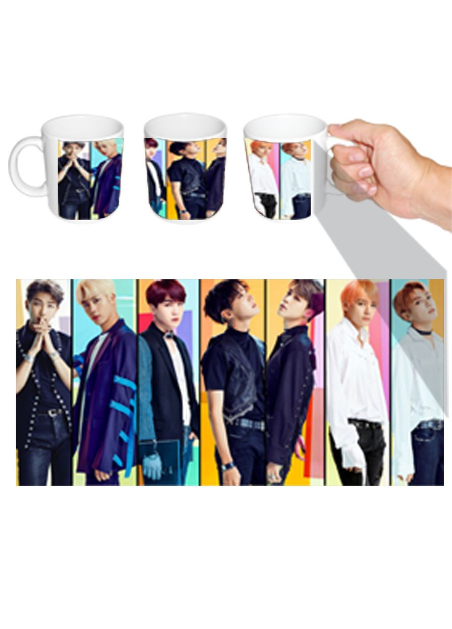 Чашка біла BTS Bangtan Boys Бтс (z1300) No Brand (326997662)