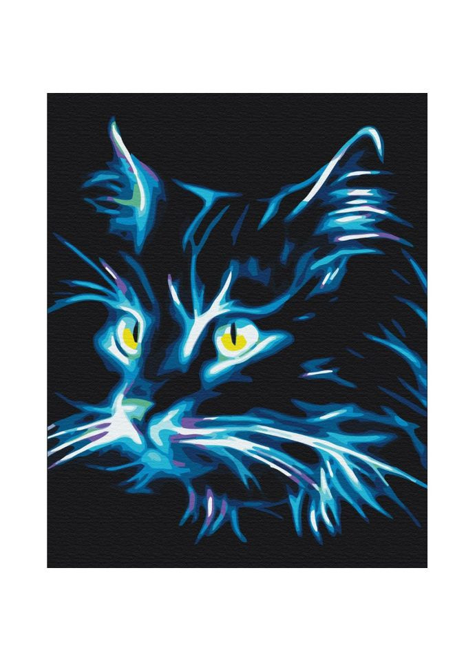 Картина по номерам "Неоновый кот" BS32107, Brushme (334711848)