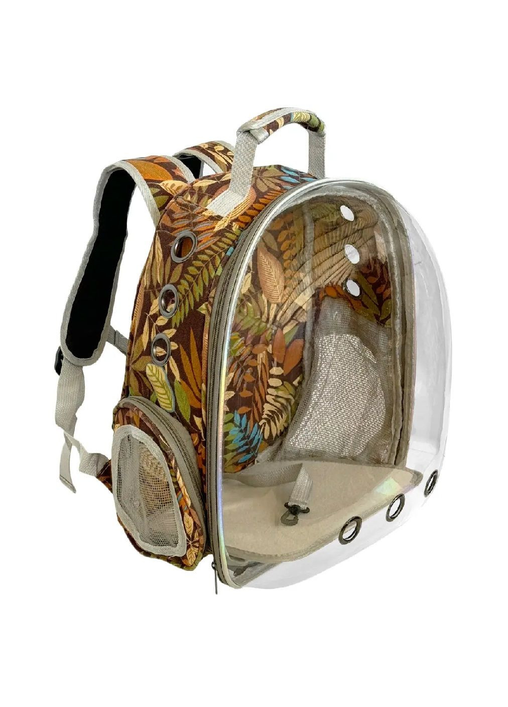 Рюкзак переноска водонепроникна для котів собак з прозорою стінкою вентиляцією 42х31х28 см (477203-Prob) Коричневий Unbranded (295469310)