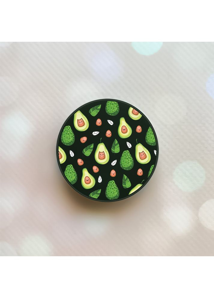 Тримач для смартфона / планшета попсокет Popsocket Чорний:: Авокадо з котиками (принт 301) Creative (360712376)