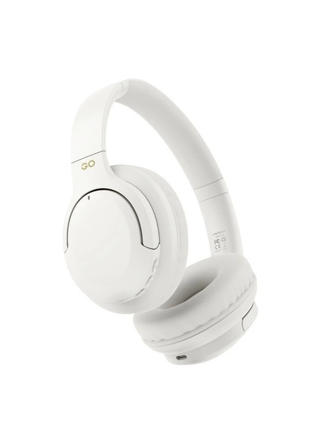 Гарнітура бездротова Go Vibe WH05A ANC, Bluetooth 5.3, шумоподавлення -23дБ, драйвери 40мм, 35год, USB-C, White Fantech (401964800)
