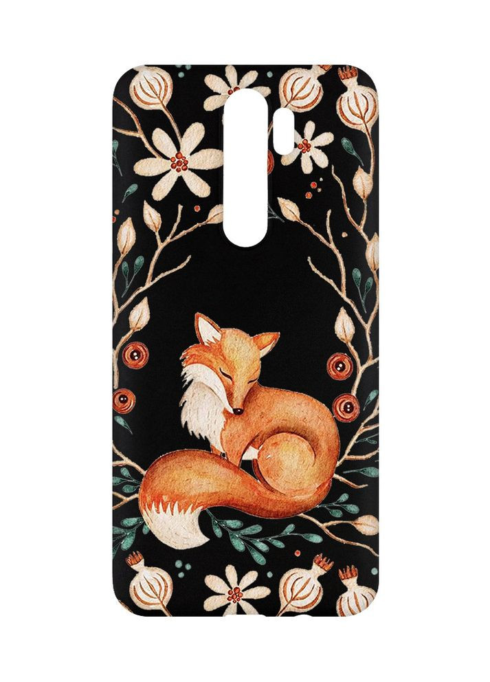 Матовий чорний чохол на Xiaomi Redmi Note 8 Pro Лисичка (принт 420) Creative (368775208)