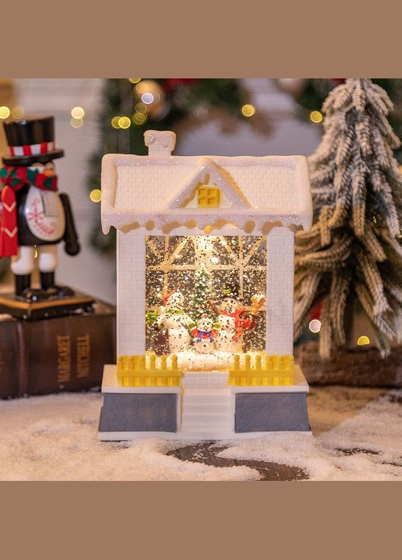 Декоративный рождественский домик 751574747 White музыкальная шкатулка рождественское украшение 5шт Lesko (352013022)