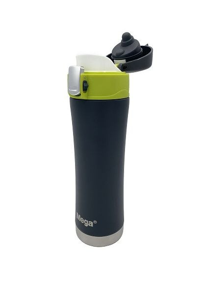 Термокухоль Mega 0,4 л чорний з нержавіючої сталі для напоїв герметичний термокухоль для автомобіля ProDobro (367266349)