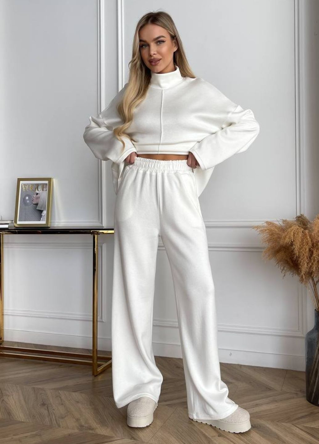 Базовий оверсайз костюм двійка: кофта + штани палаццо Allthings (322670193)