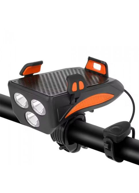 Фара велосипед FY-319B-3LM с аккумулятором, сигналом, держатель для телефона фонарь No Brand (323486690)