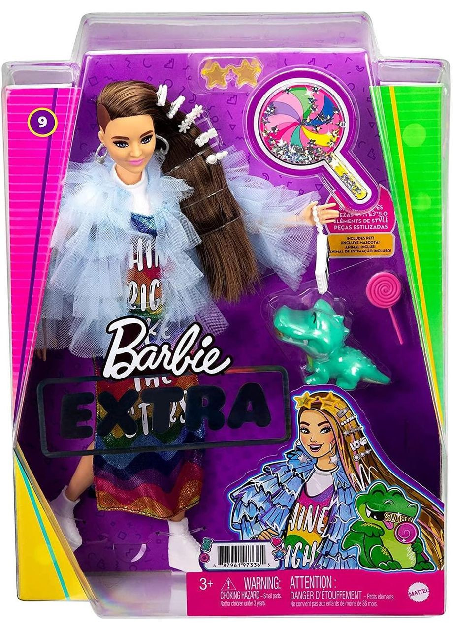 Кукла Extra #9 в голубом жакете и домашнем крокодиле (GYJ78) Barbie (342753000)