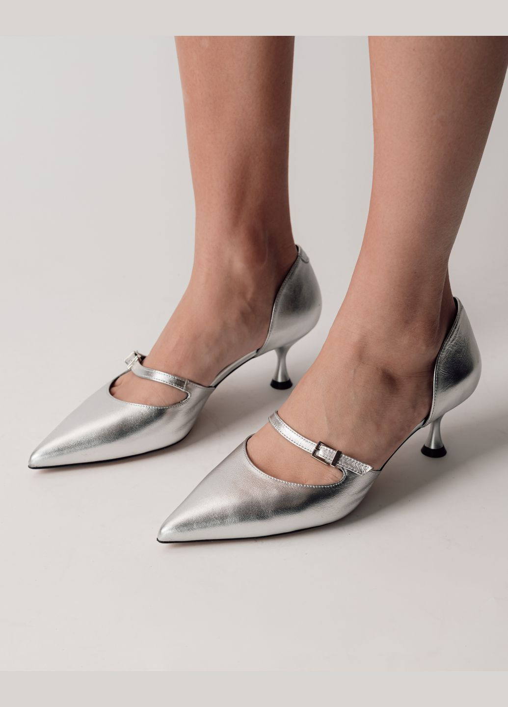 Lottini Туфлі на підборах сріблясті шкіра срібний з натуральна шкіра, — всесезон (325215328)