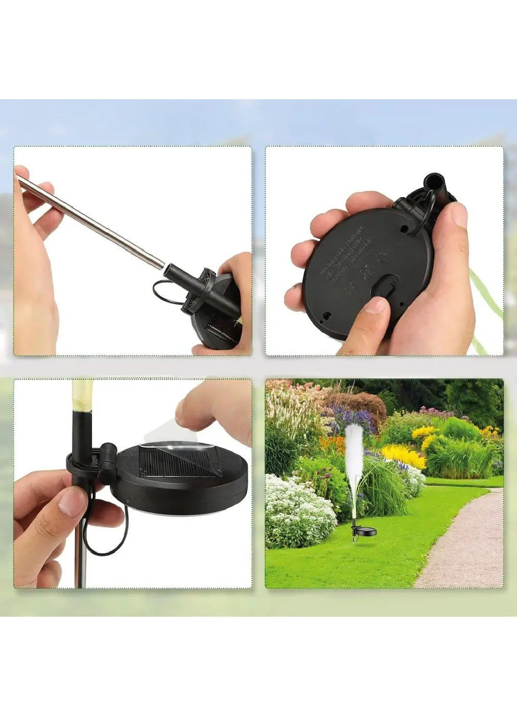 Садовий вуличний декоративний LED ліхтар світильник очерет на сонячній батареї з теплим білим світлом 70 см (480691-Prob) Unbranded (340711357)