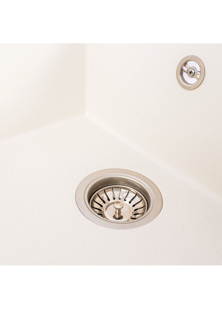 Гранитная мойка CRIPTA 6550 матовая Белая Valeso (358059942)