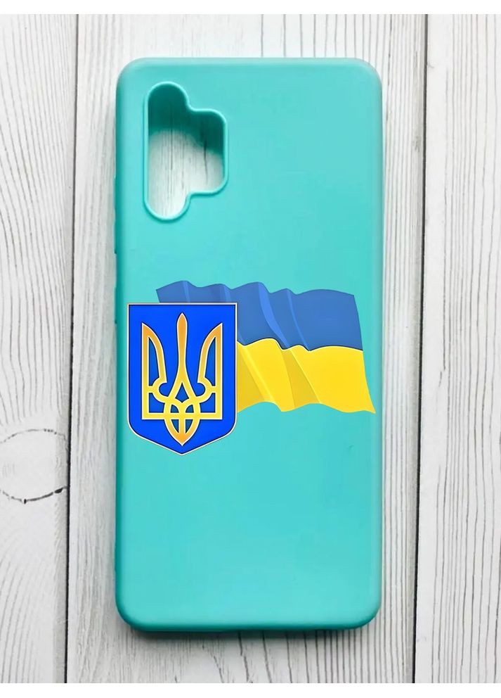 Матовый чехол на Samsung Galaxy A32 Тризуб и флаг Украины (принт 384) CASE CONTROL (360700433)