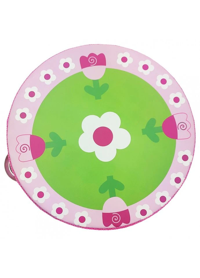 Деревянная игрушка Бубен MD 0367 15 см. Цветочки на розовой лужайке. Metr+ (369750283)