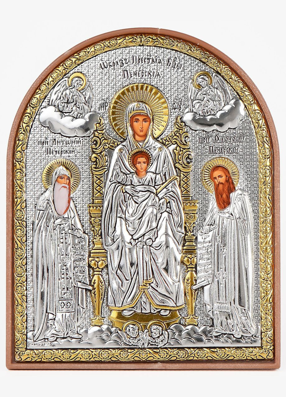 Печерская Икона Божией Матери 8,5х10,5см арочной формы на пластиковом киоте Silver Axion (265446356)