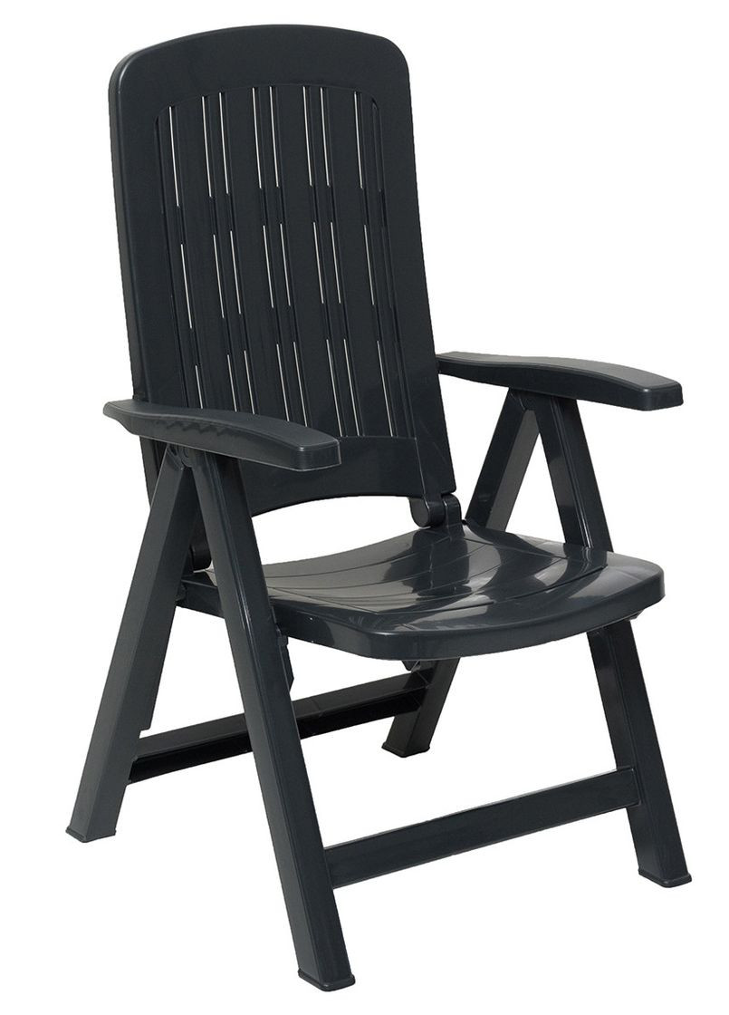 Стул садовый пластиковый складной Carmen, графит Bica (329407788)