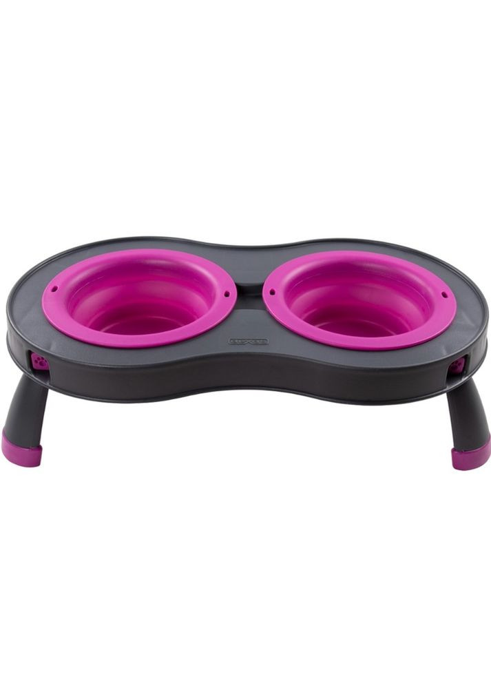 Миска Double Elevated Feeder двойная на сложной подставке малая 240 мл Пурпурная (0084297308988) Dexas (358201984)