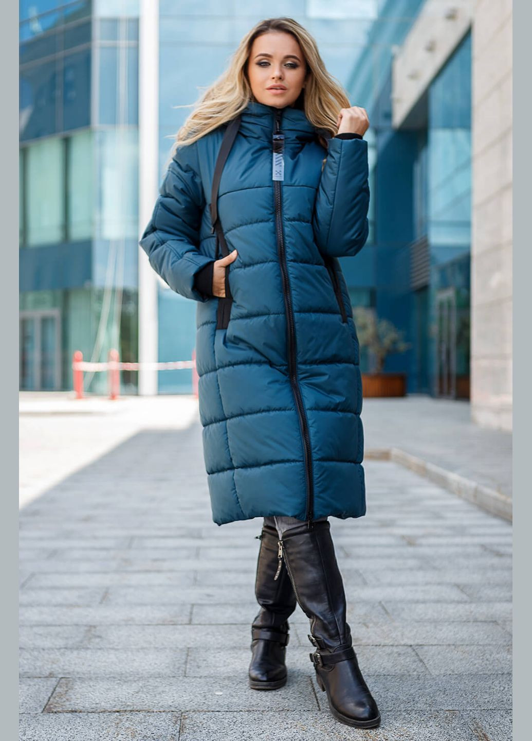 Синяя зимняя куртка-пальто "одри" MioRichi