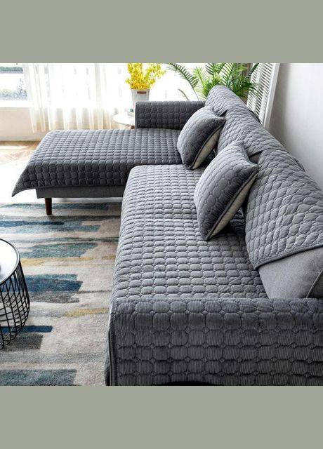 Покрывало на диван Серое pks1 70x90 No Brand (297743390)