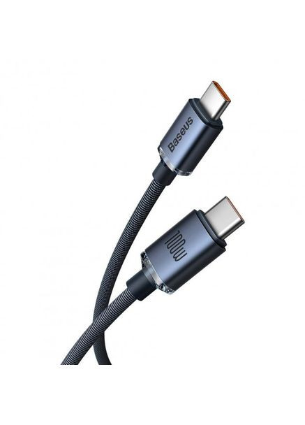 Кабель Crystal Shine Series Fast Charging Data Cable Type-C to Type-C 100W 1.2m Black Baseus (297457617)