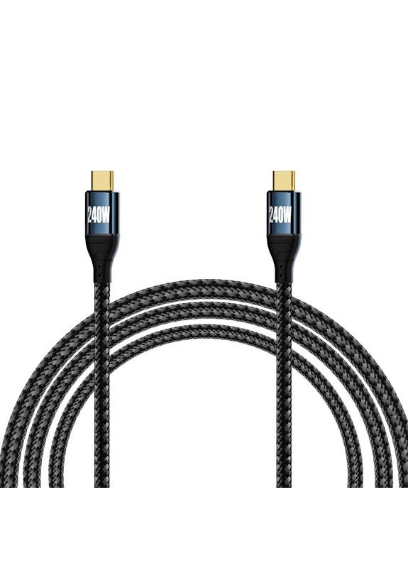 Кабель USB-C to USB-C 240W 2.0 Emark 48V|5A QC4.0 PD3.1 480Mbps 1.5m CCC15-05BK Black Remzona (334293893)
