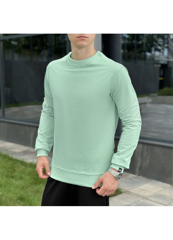 М'ятний світшот 001 ментоловий Pobedov однотонний без декору (271125313)