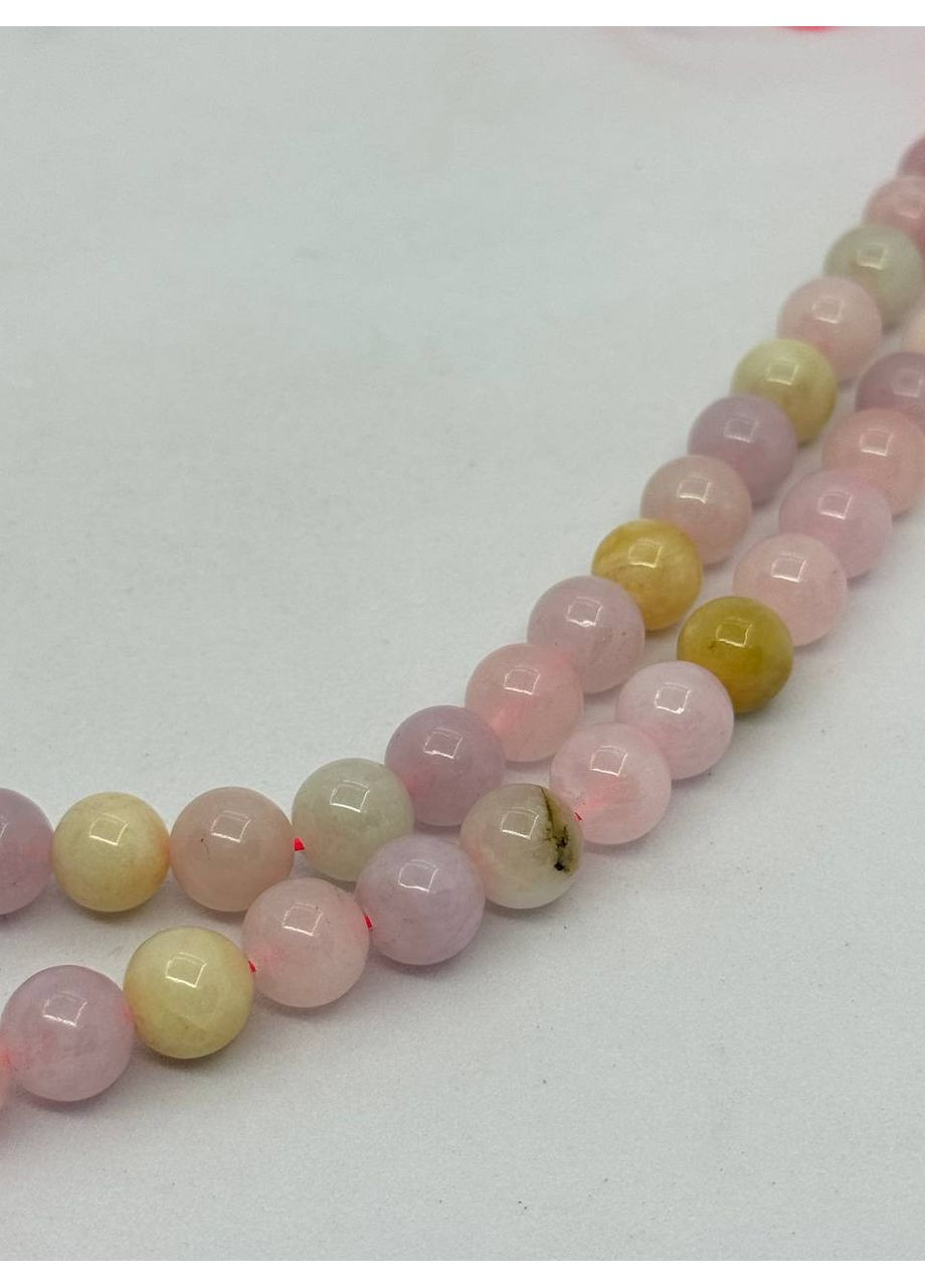 Морганіт на нитці без застібки 8 мм 40 см Комбінований No Brand (363829921)