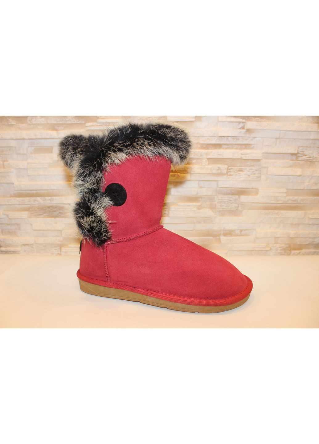 Угги женские зимние красные No Brand Уггі жіночі зимові (361668631)