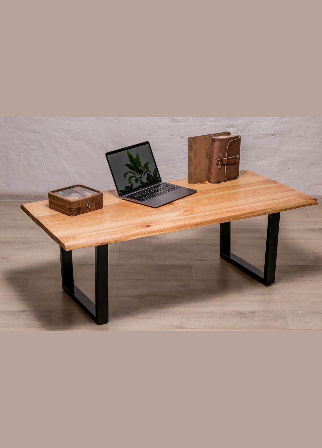 Кофейный стол с живыми краями Маленький столик в гостинную EcoWalnut (294613514)