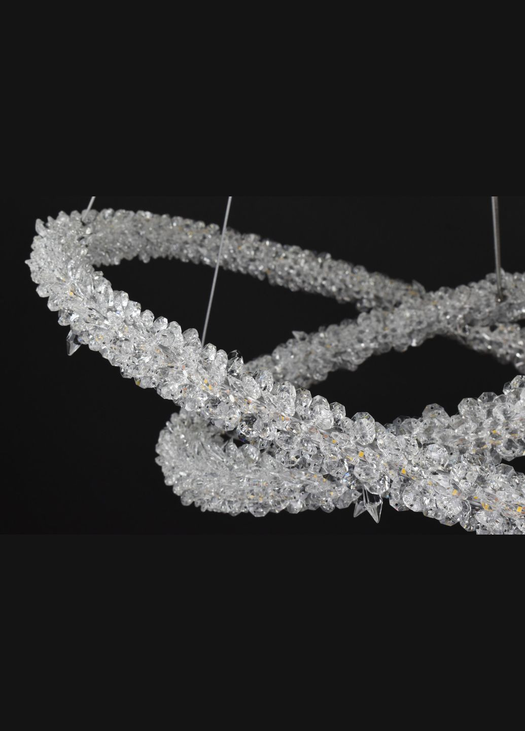 Люстра подвесная хрустальная LED 28133 Латунь 25-170х64х64 см. Sunnysky (364490751)