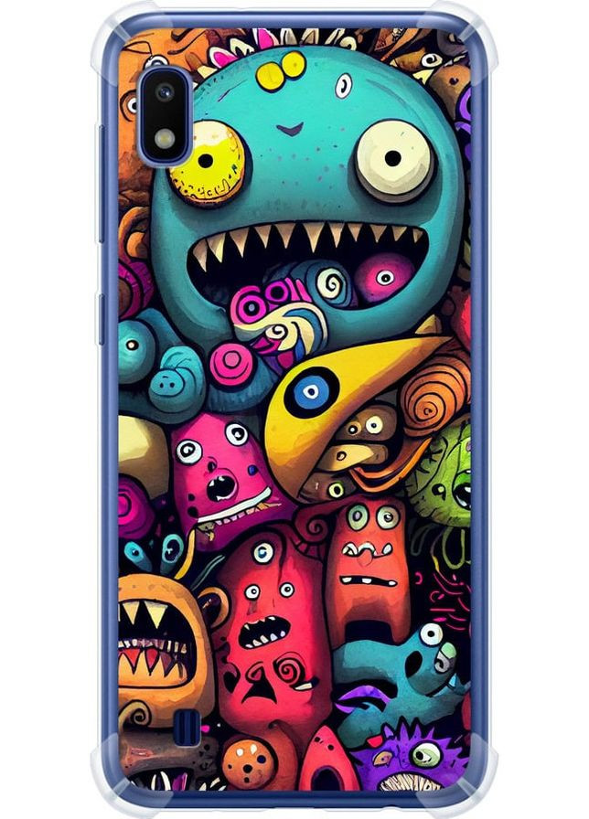 Силіконовий протиударний с посиленими кутами чохол 'Смішні монстри' для Endorphone Samsung Galaxy A10 2019 A105F (302393906)