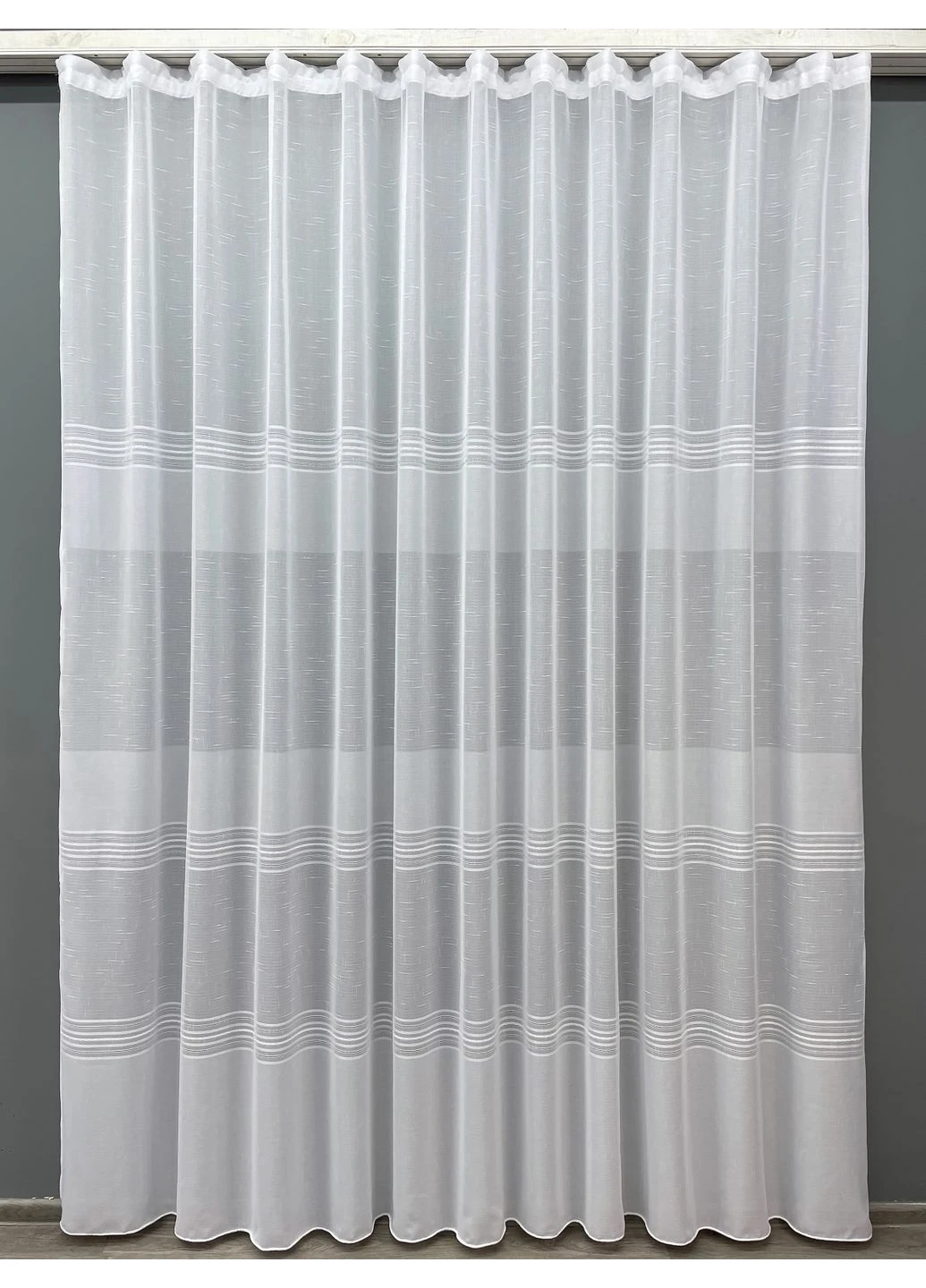 Тюль 1430т Мережка Льон Білий 350х270 см (42-1124) VR-Textil (386180650)
