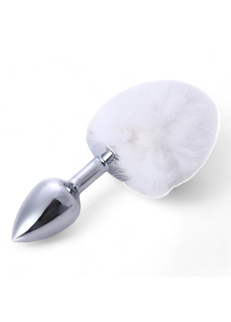 Анальна пробка заячий хвіст білого кольору металева пробка анальний хвіст Anal Plug Tailz China (317747732)