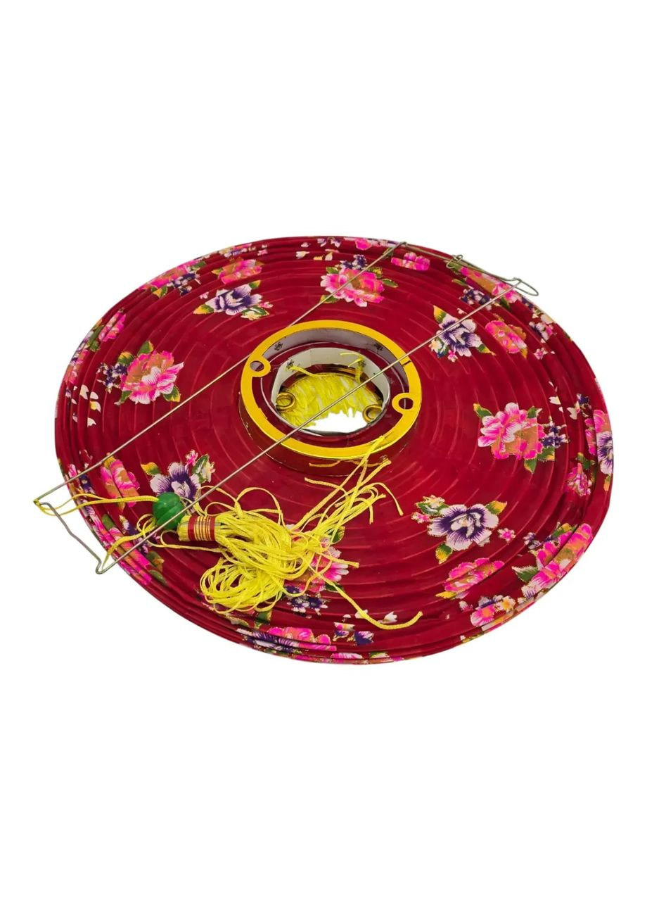 Фонарик китайский шелковый с цветочным узором (d-40 см) No Brand (364237975)