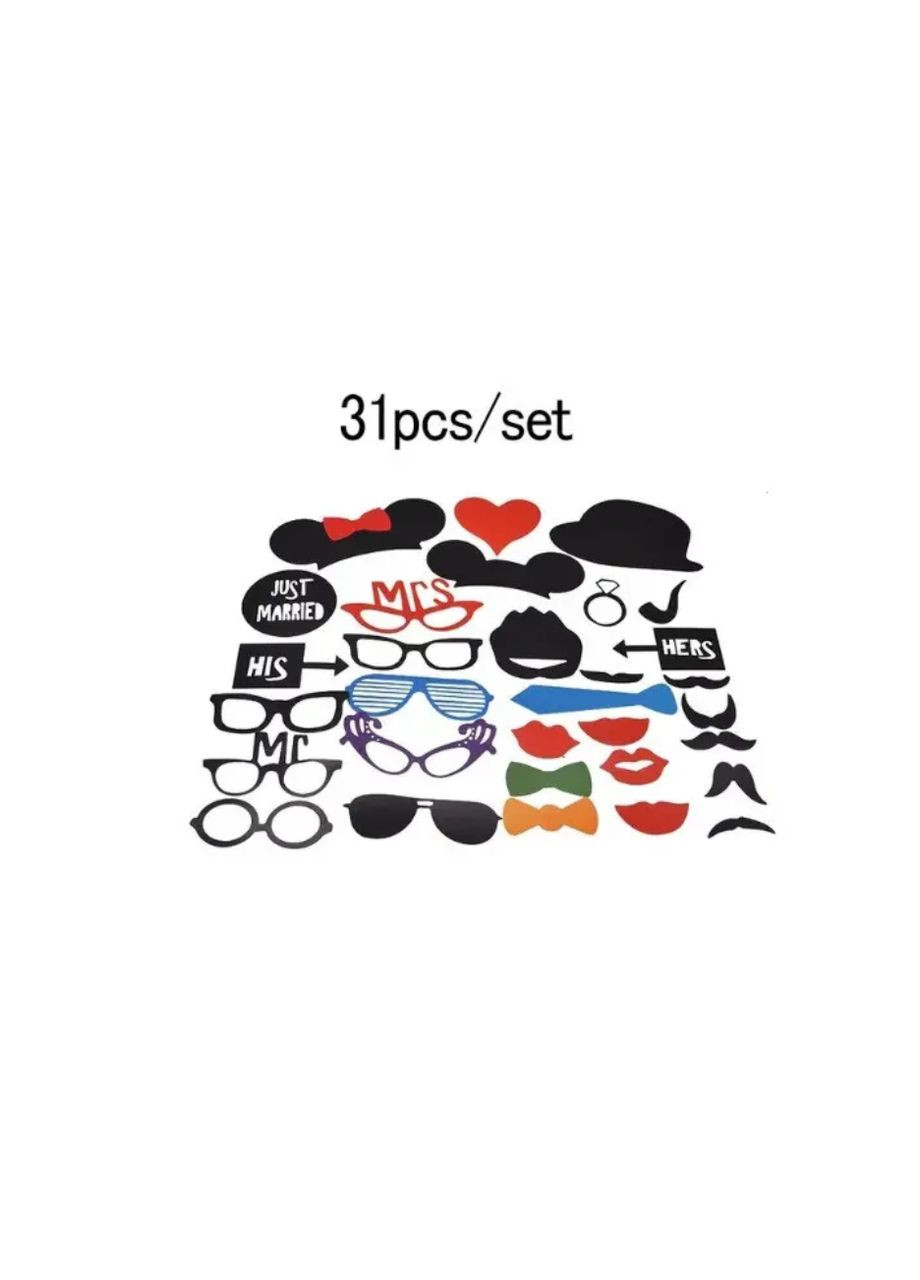 Фотобутафория на свадьбу 31 деталь one size разноцветний Jannet фотобутофория (333969018)