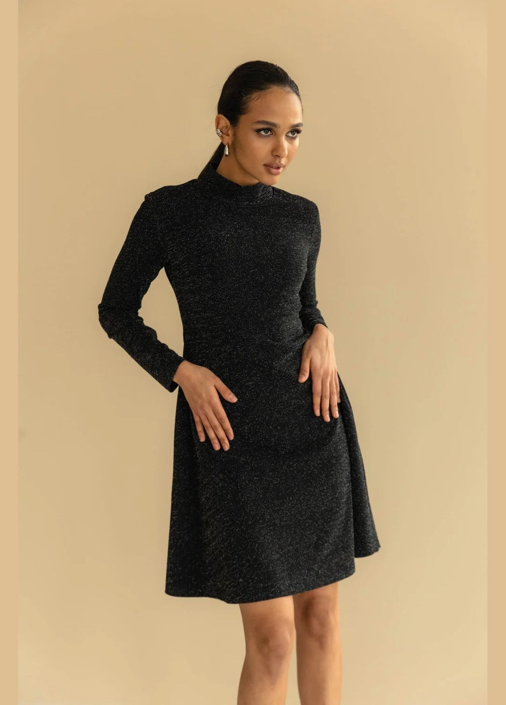 Черное праздничный, повседневный, кэжуал, коктейльное платье клеш Seventeen