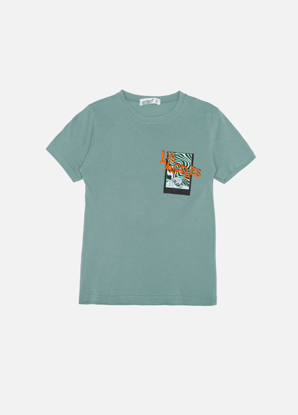 Оливкова літня футболка з коротким рукавом для хлопчика колір оливковий цб-00243943 Essu