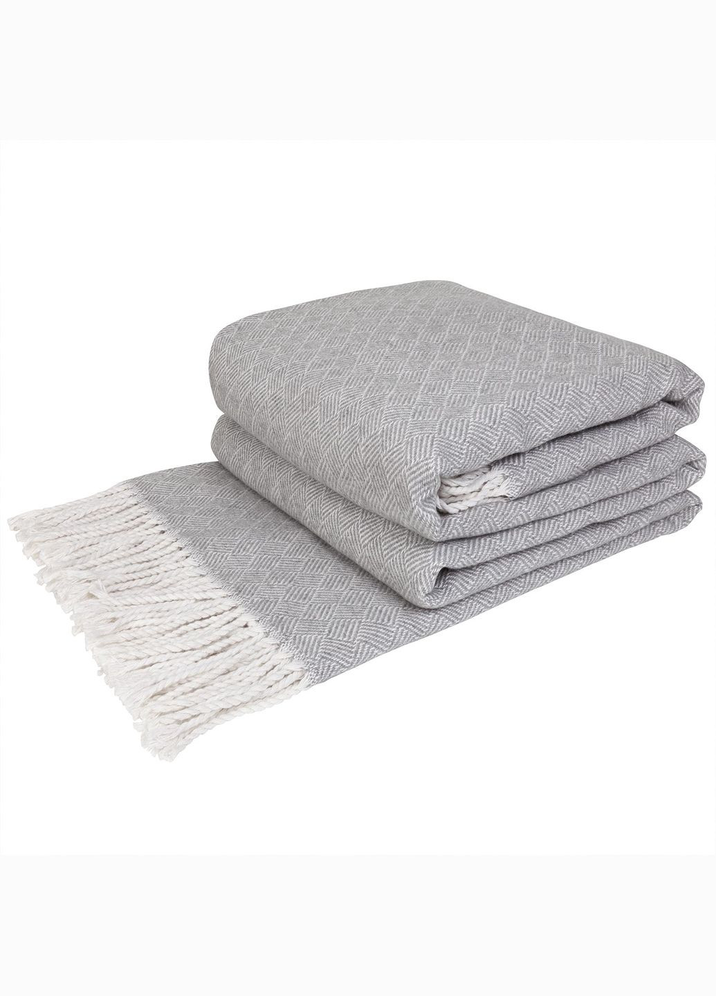 Плед хлопковый Крекер св.серый (A-023415) Love You (325695613)