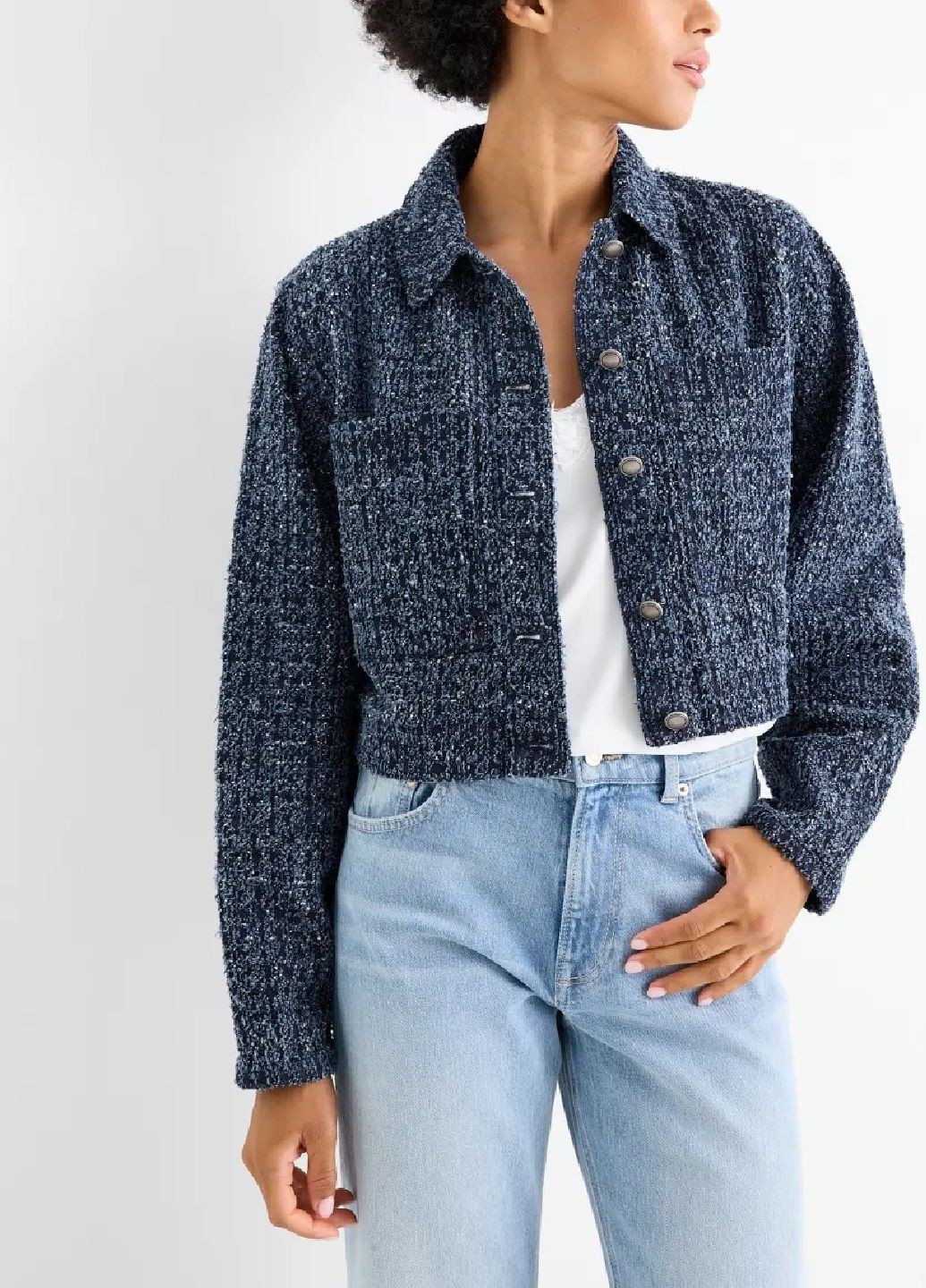 Темно-синяя демисезонная куртка C&A