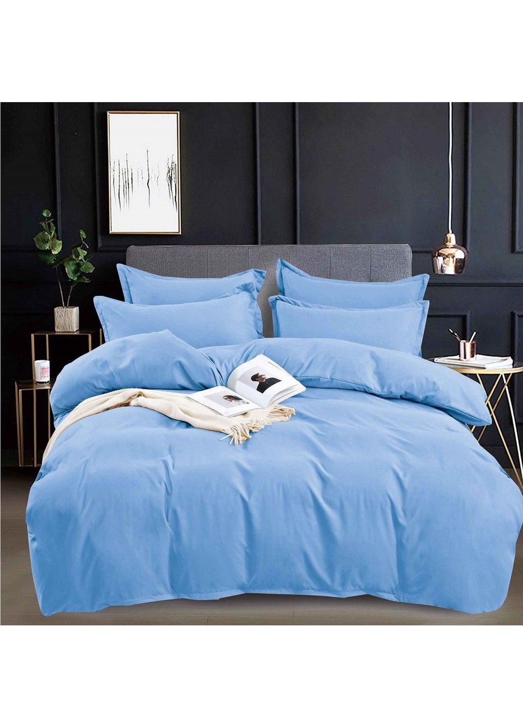 Комплект Комплект пост.білизни Євро Elle 200*230 SOLO Blue Soho (365274786)